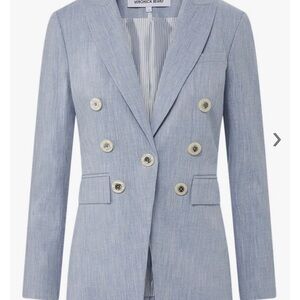 Veronica Beard oasis Blue Pinstripe Gaya Dickey Jacket